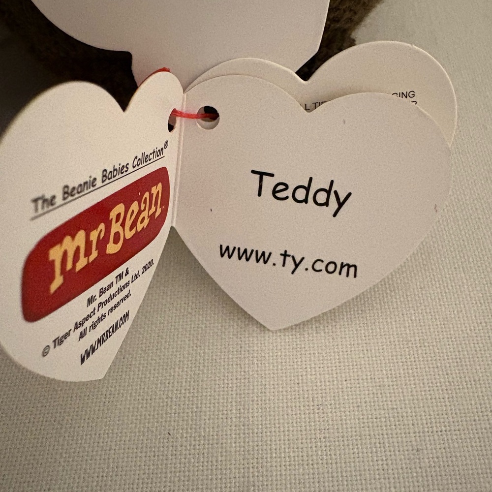Ty Original Beanies - Mr. Bean Teddy Bear named Teddy…from the UK! - Picture 5 of 6
